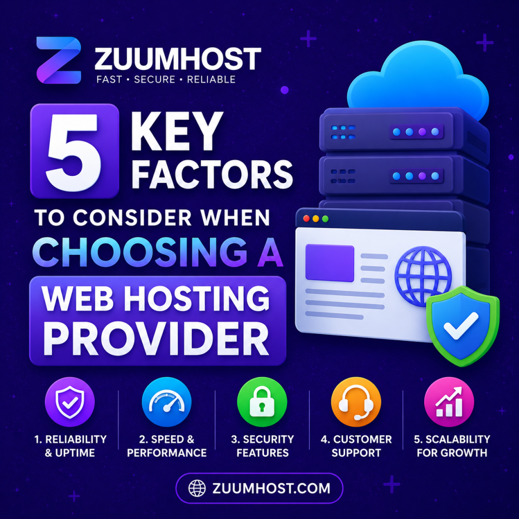 5 Key Factors to Consider When Choosing a Web Hosting Provider